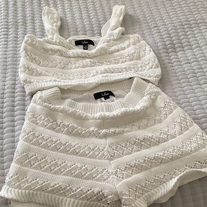 Lulu's Cream Knit Sweater Set